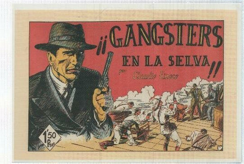 Ficha tebeo numerada 328: Gangsters en la selva, edit Valenciana, dibujo de Claudio Tinoco