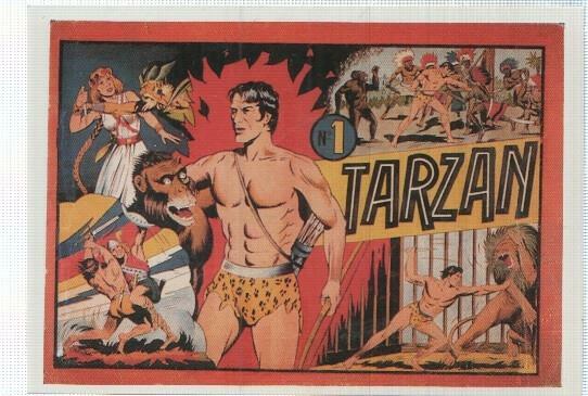 Ficha tebeo numerada 332: Tarzan, album rojo, edit Hispano America, dibujo de Harold Foster