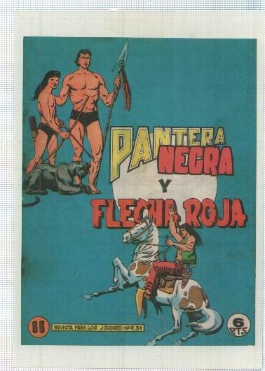 Ficha tebeo numerada 336: Pantera Negra y Flecha Roja, revista, edit Maga