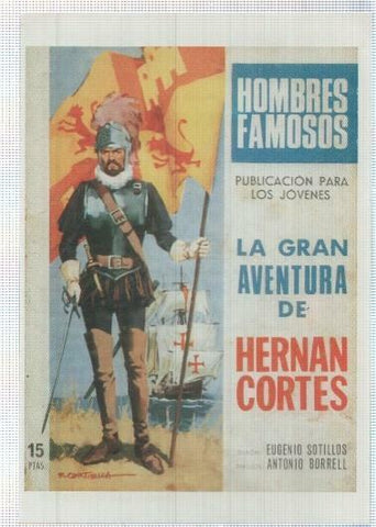 Ficha tebeo numerada 348: Hombres Famosos, edit Toray