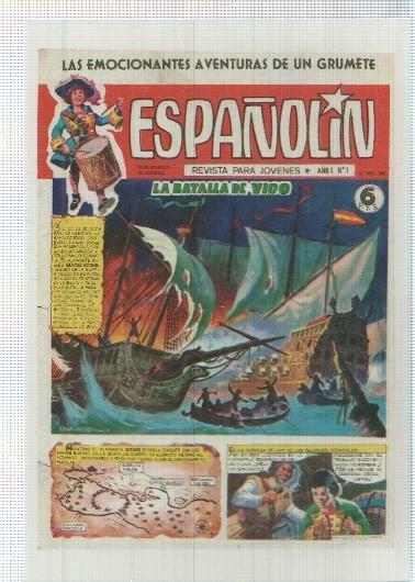 Ficha tebeo numerada 354: Españolin, edit Vicente Ramos