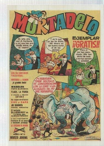 Ficha tebeo numerada 371: Mortadelo revista semanal, edit Bruguera