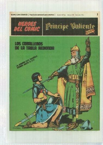 Ficha tebeo numerada 379: El Principe Valiente, edit Burulan, dibujo de Harold Foster