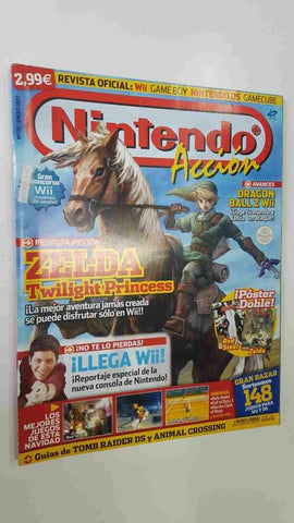 Revista Oficial, Nintendo Accion: num 170, ene 2007. Poster doble de Red Steel y Zelda Twilight Princess
