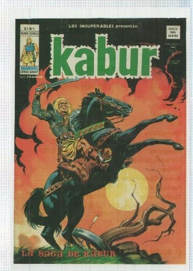 Ficha tebeo numerada 402: Kabur, revista Los Insuperables, de Edit Vertice (dibujo varios)