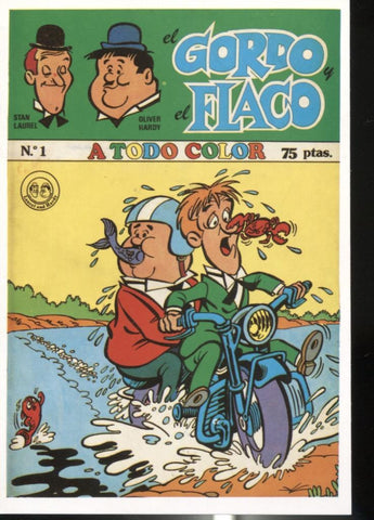 Ficha tebeo numerada 407: El Gordo y el Flaco , edit Nueva Frontera (dibujo varios)