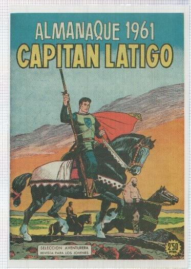 Ficha tebeo numerada 441: Capitan latigo almanaque 1961, edit Valenciana (dibujo varios)