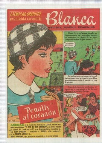 Ficha tebeo numerada 451: Blanca revista femenina , edit Bruguera (dibujo varios)