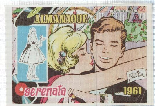Ficha tebeo numerada 481: Serenata almanaque 1961, edit Toray (dibujo varios)