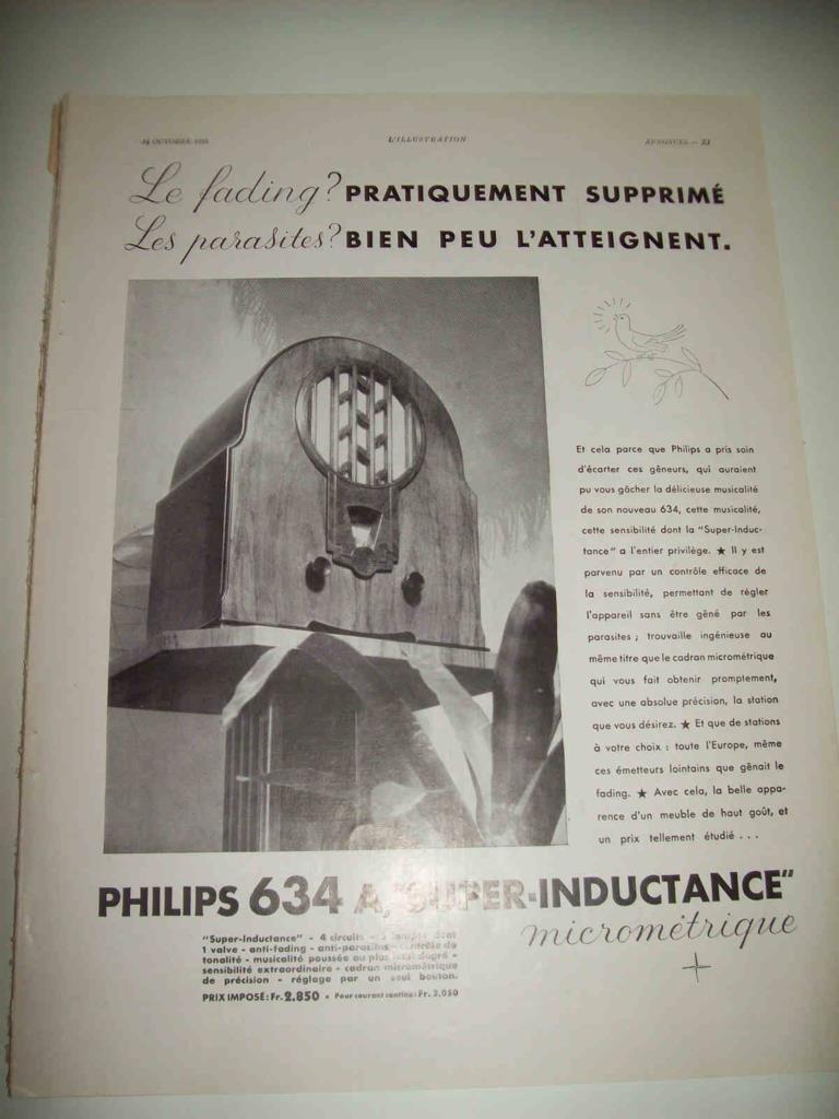 LAMINA 15157: Publicidad de Philips 634A