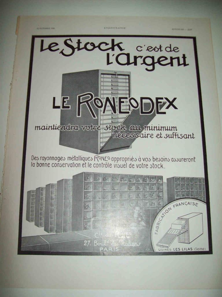 LAMINA 15180: Publicidad de Le Roneodex