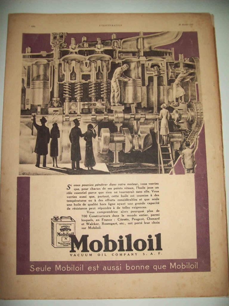 LAMINA 15119: Contraportada con publicidad de Mobiloil