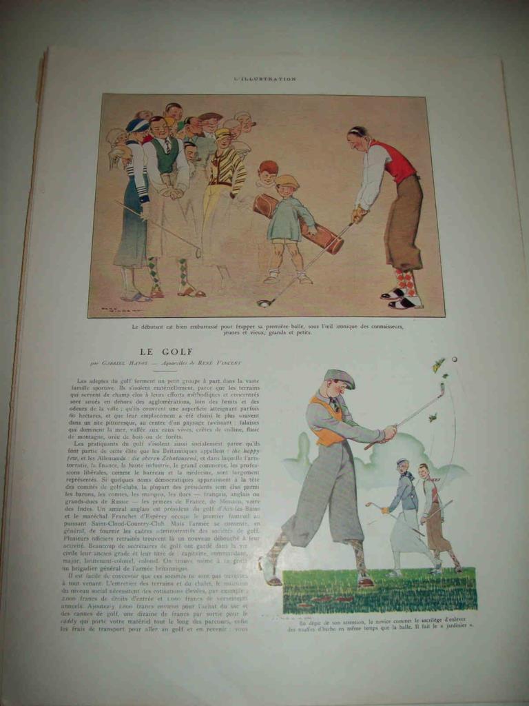 LAMINA 15137: Dibujos de golf por Rene Vincent