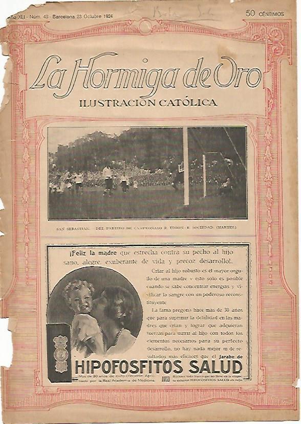 LAMINA 15195: Portada de La Hormiga de Oro, numero 43 del 23 octubre 1924