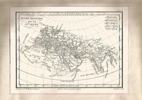 LAMINA 15210: Mapa del mundo antiguo