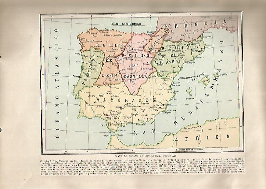 LAMINA 15218: Mapa de España en el siglo XII