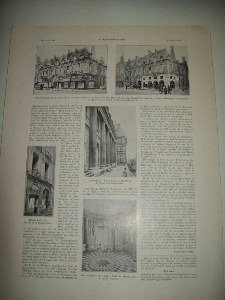 LAMINA 15021Hotel de Mayenne y Hotel Montmorency en Paris 