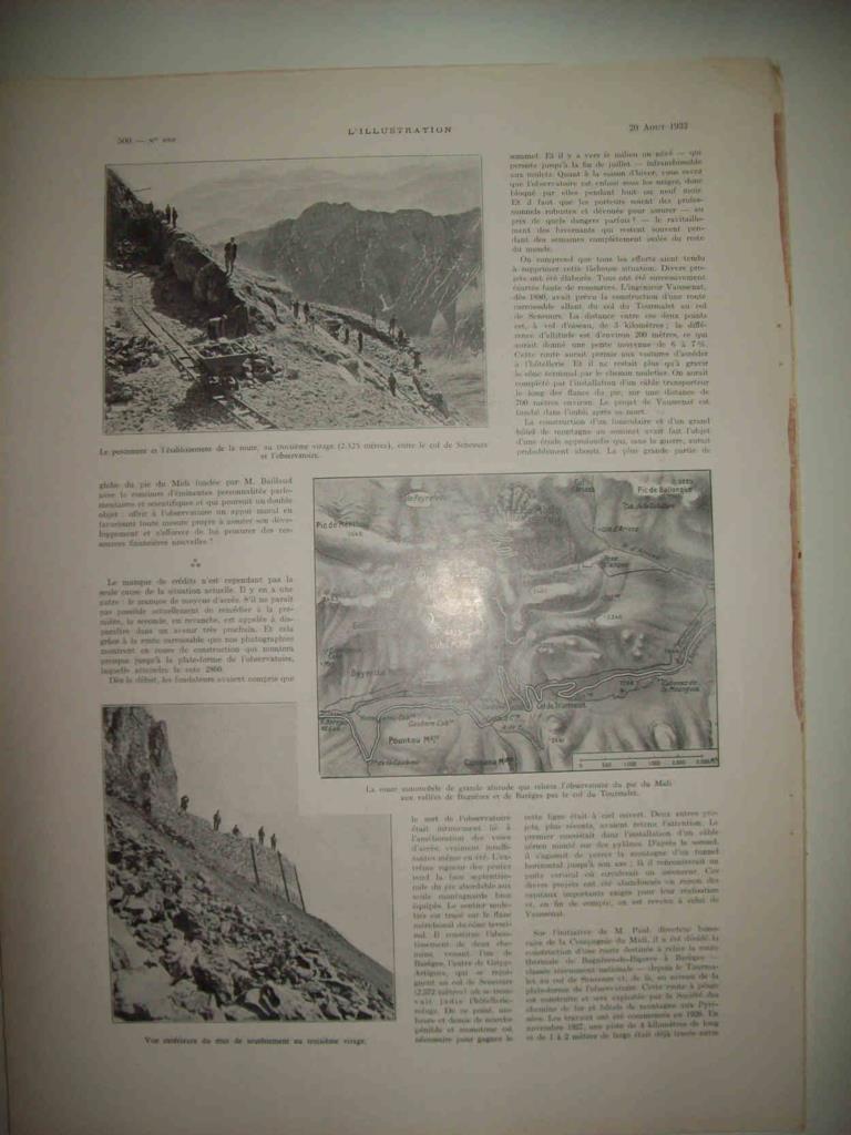 LAMINA 15016: Mapa de la ruta automovilistaca desde el pico de Midi
