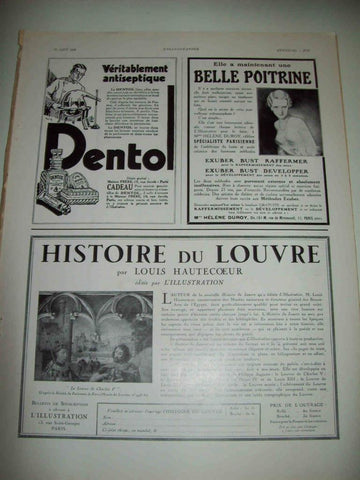 LAMINA 15030: Publicidad de Dentol, Histoire du Louvre y Belle Poitrine