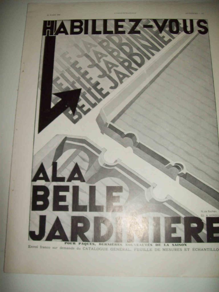 LAMINA 15084: Publicidad de La Belle Jardiniere