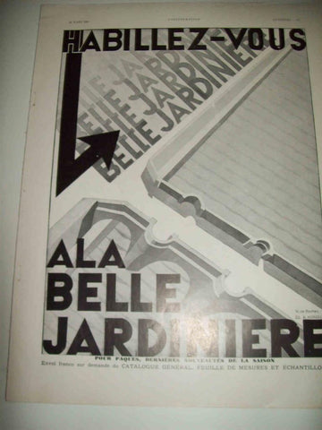 LAMINA 15084: Publicidad de La Belle Jardiniere