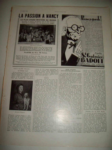LAMINA 15080: Publicidad de La Passion a Nancy y Saint Galmier Badoit
