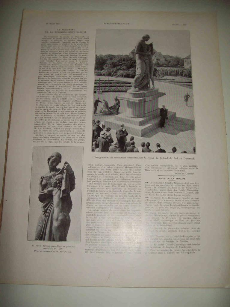 LAMINA 15098: Inauguracion del monumento de Jutland du Sud en Dinamarca