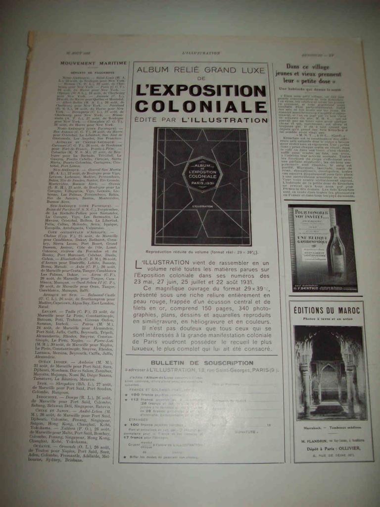 LAMINA 15031: Publicidad de la obra L'Exposition Coloniale