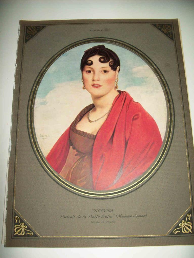 LAMINA 15045: Retrato de la Belle Zelie, por Ingres