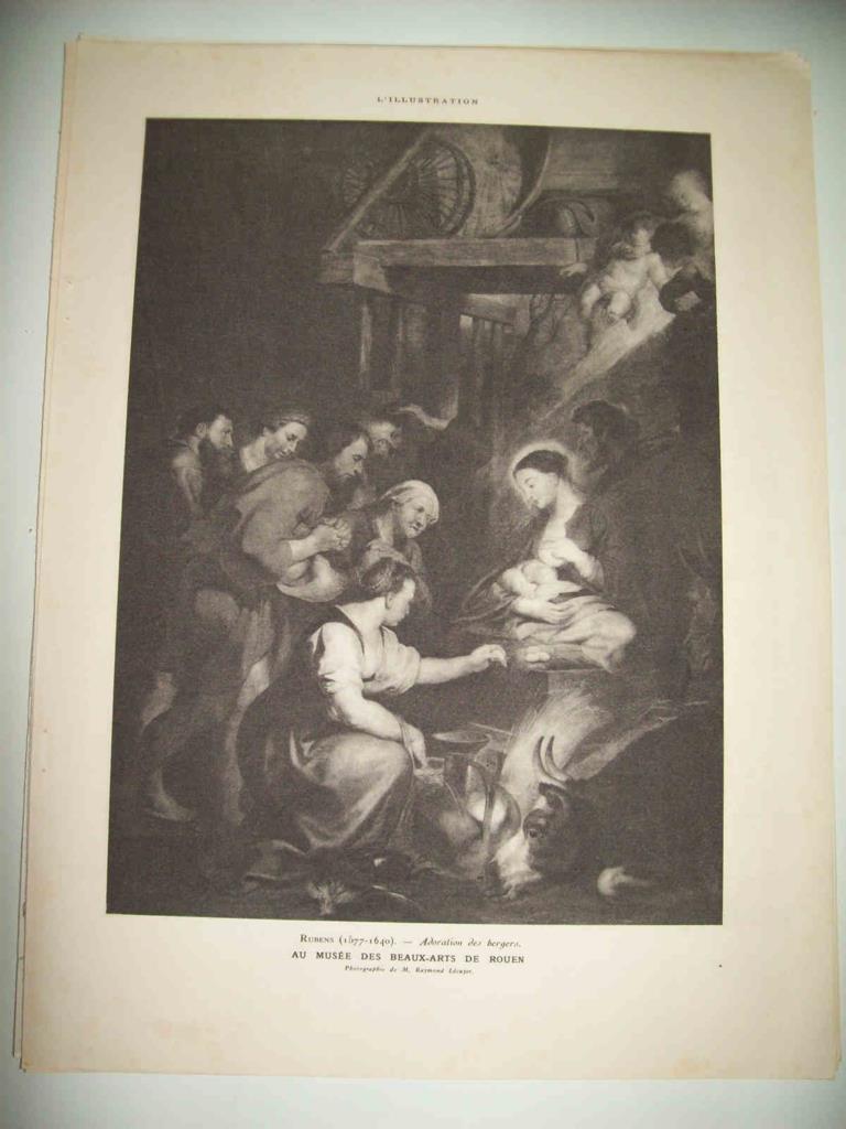 LAMINA 15042: Adoracion de los pastores, por Rubens
