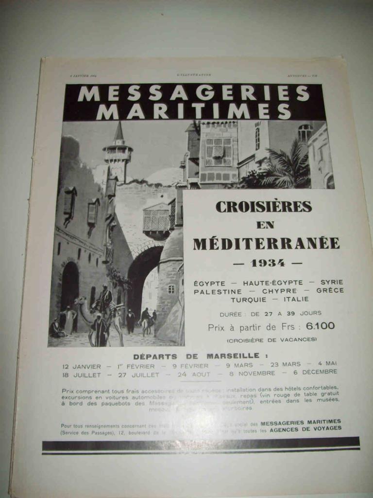 LAMINA 15037: Publicidad Croisieres en Mediterranee