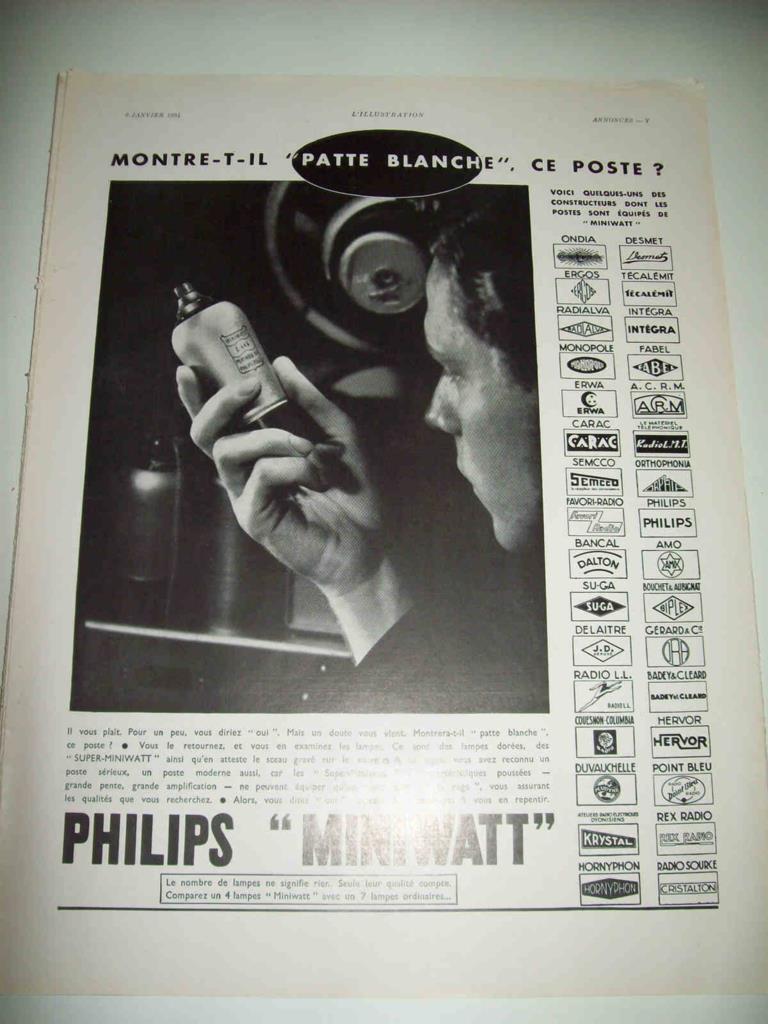 LAMINA 15036: Publiciad Philips Miniwatt