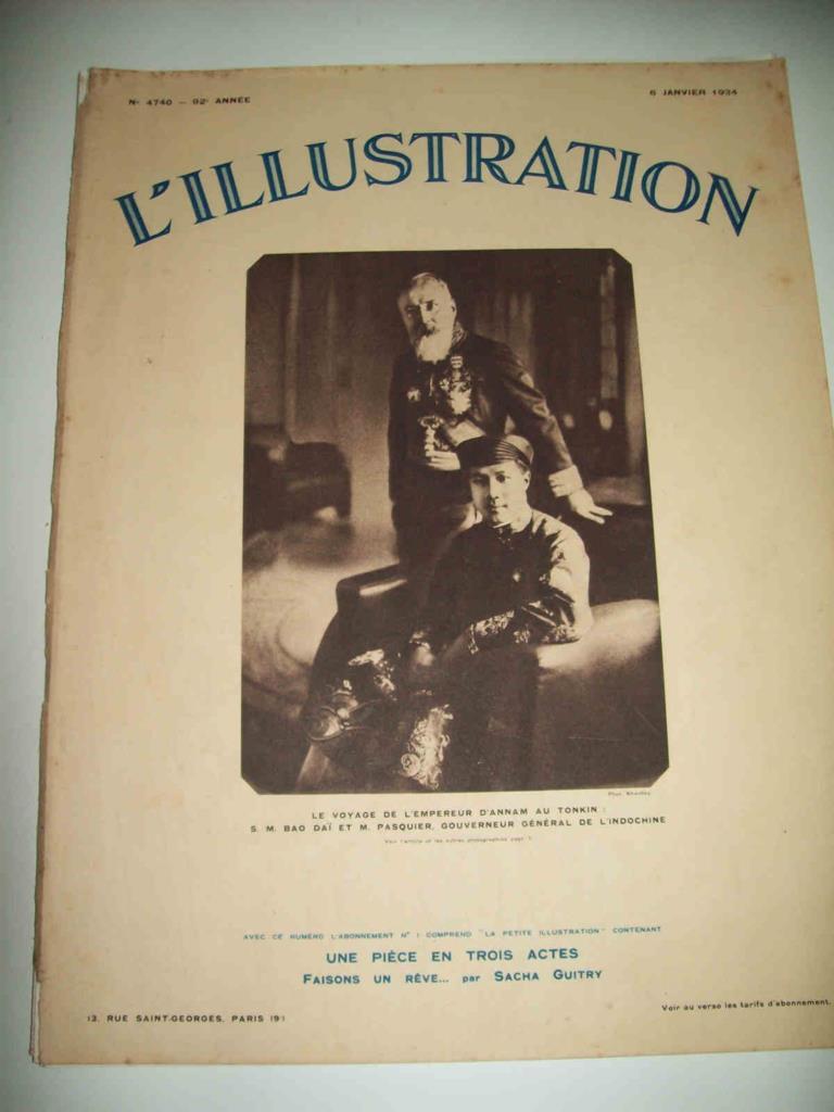 LAMINA 15033: Portada de L'Iluustration, numero 4740 de 6 de enero de 1934