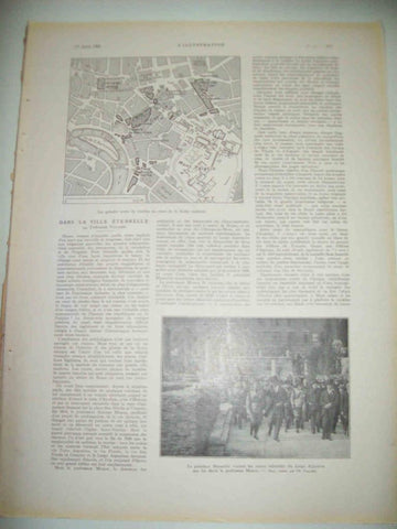 LAMINA 15070: Plano de Roma y Mussolini