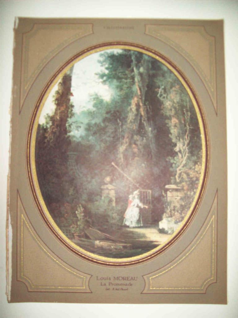 LAMINA 15068: La Promenade, por Louis Moreau