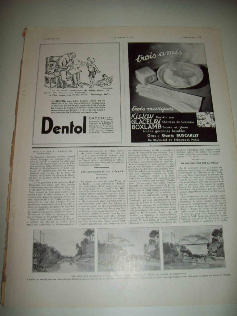LAMINA 15057: Publicidad de Dentol y Gants Buscarlet