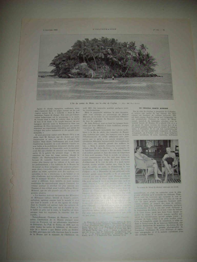 LAMINA 15056: Isla del conde de Moni en Sri Lanka
