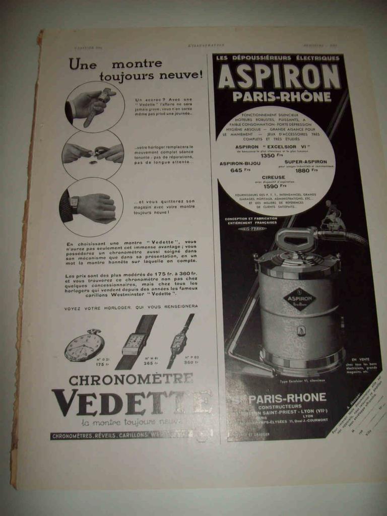 LAMINA 15055: Publicidad de Aspiron y Cronometro Vedette