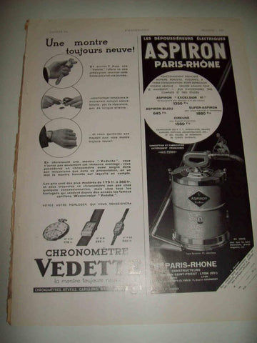 LAMINA 15055: Publicidad de Aspiron y Cronometro Vedette