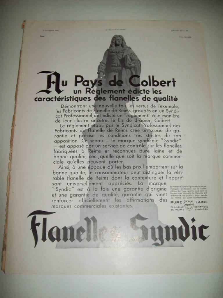 LAMINA 15054: Publicidad de Flanelles Syndic