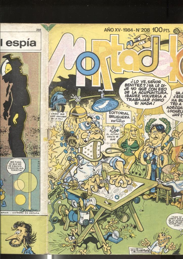 Super Mortadelo numero 208: (numerado 4 en trasera)