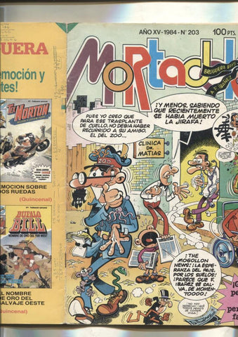 Super Mortadelo numero 203: (numerado 4 en trasera)