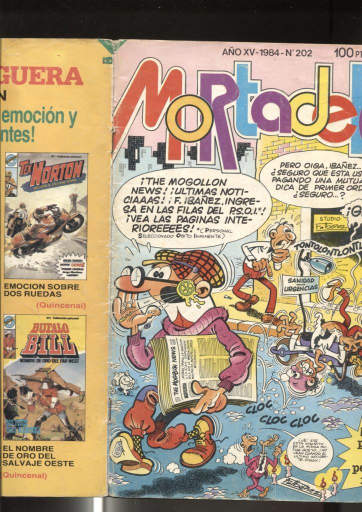 Super Mortadelo numero 202: (numerado 4 en trasera) (algo fatigado)