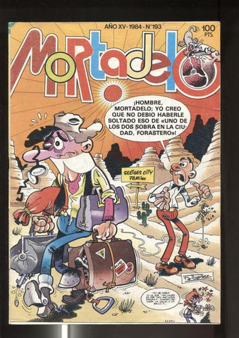 Super Mortadelo numero 193: (numerado 1 en trasera)