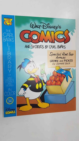 The Carl Barks Library of Walt Disney num 34 Disneys Comics and Stories in Color - Special Red Sap Apples Grown and Picked by Donald Duck