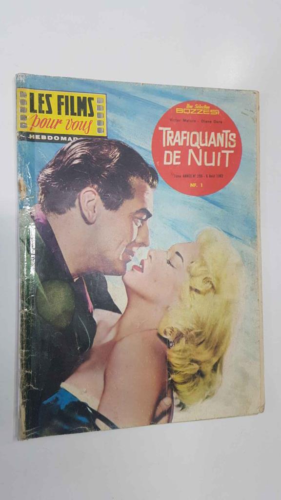 Les Films pour vous Hebdomadaire num 295 (aout 1962) - Trafiquants de nuit. Foto contraportada: Monica Vitti dans lEclipse