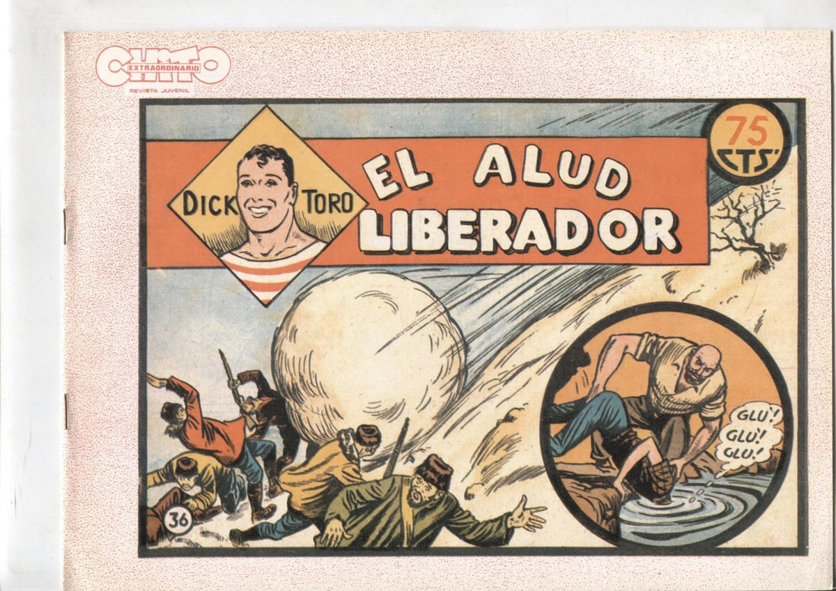 Dick Toro facsimil numero 36: El alud liberador, trasera dibujo baile:: Ball de la coca
