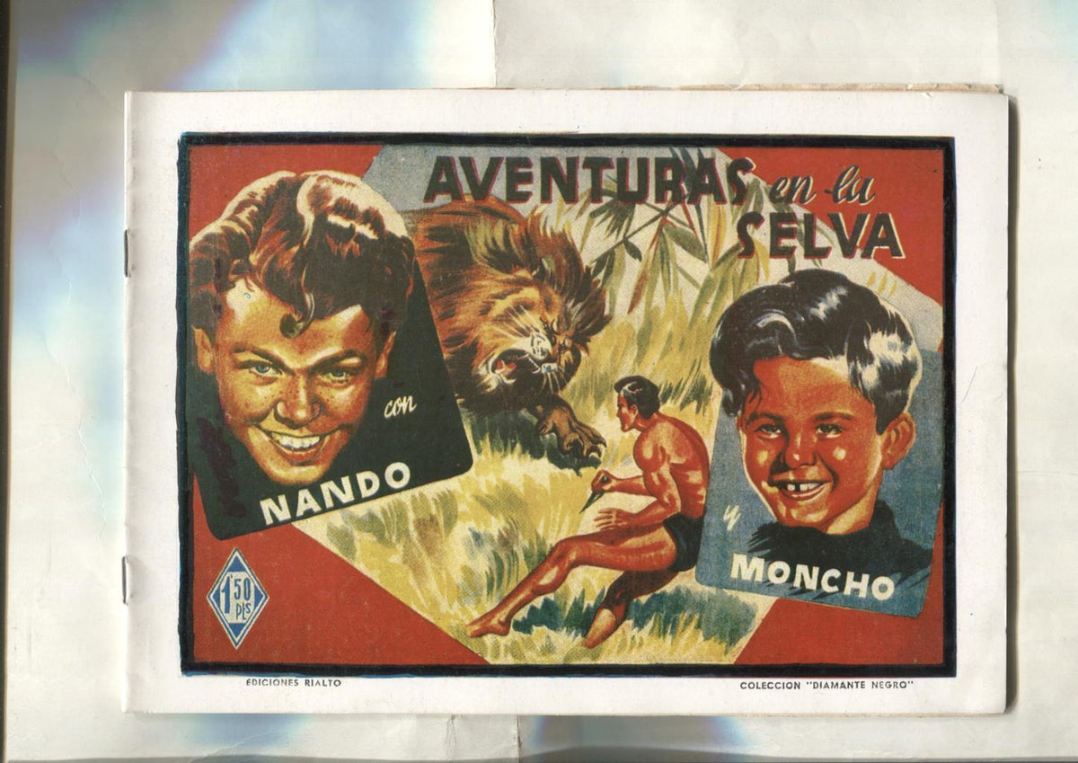 Facsimil: Diamante Negro: Aventuras en la selva con Nando y Moncho, dibujo de Corral