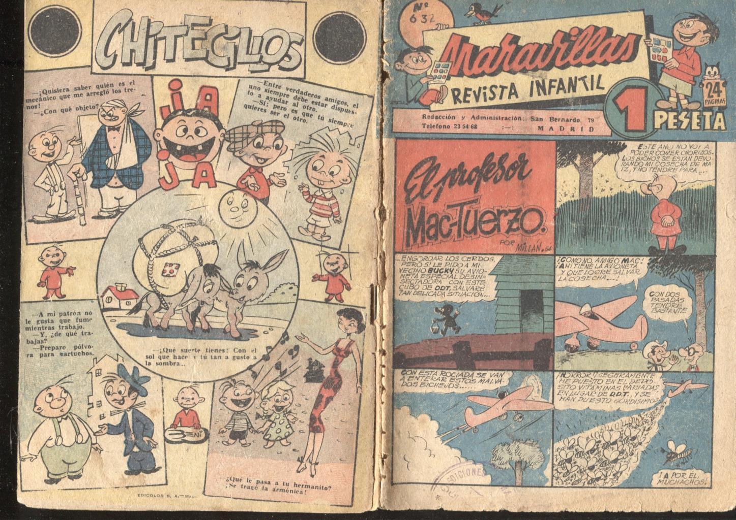 Maravillas revista infantil numero 632 (aviejada y con la cubierta suelta)