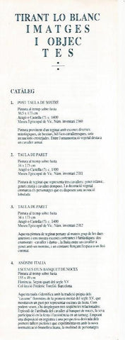 LAMINA 16057: Catalogo de Tirant lo Blanc